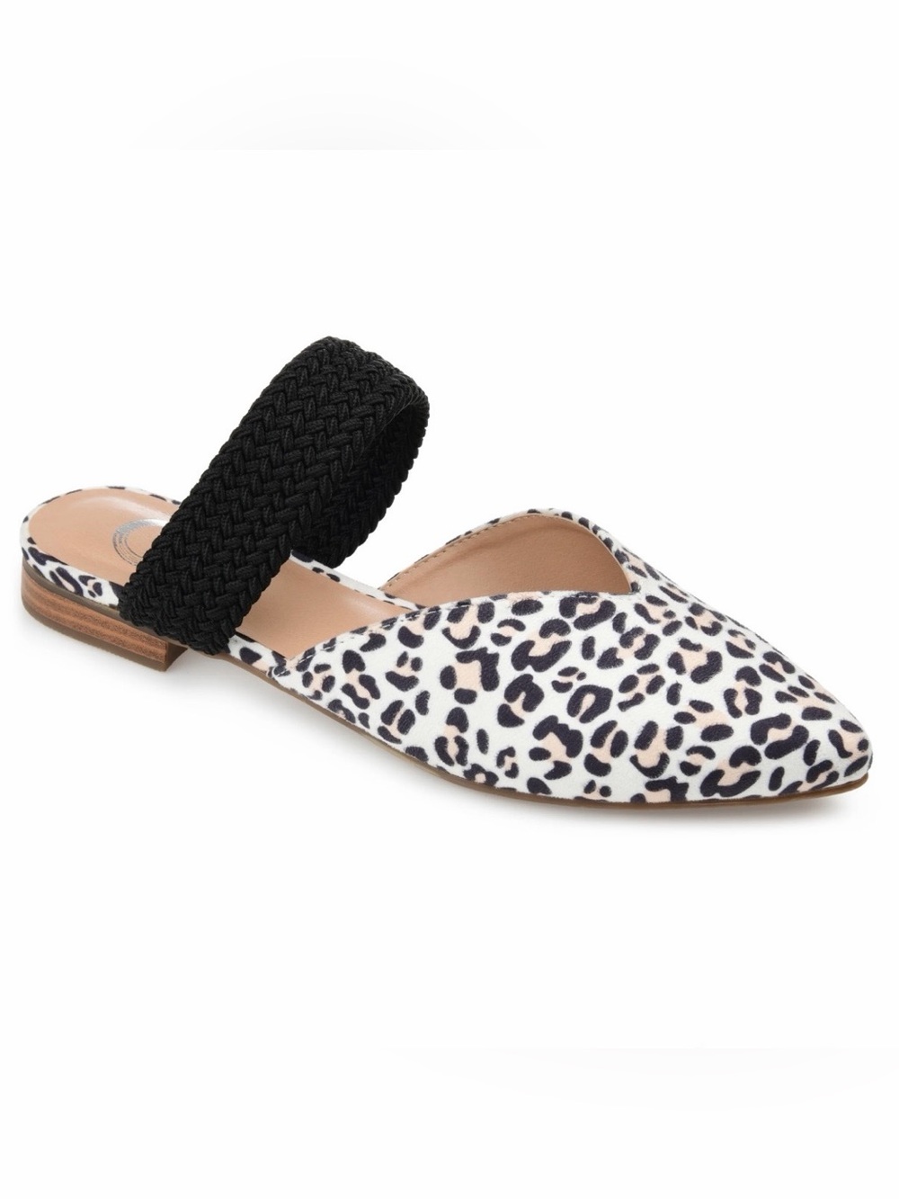 Journee Collection Roxeene Leopard Print Pointed Toe Mules – Women’s 8